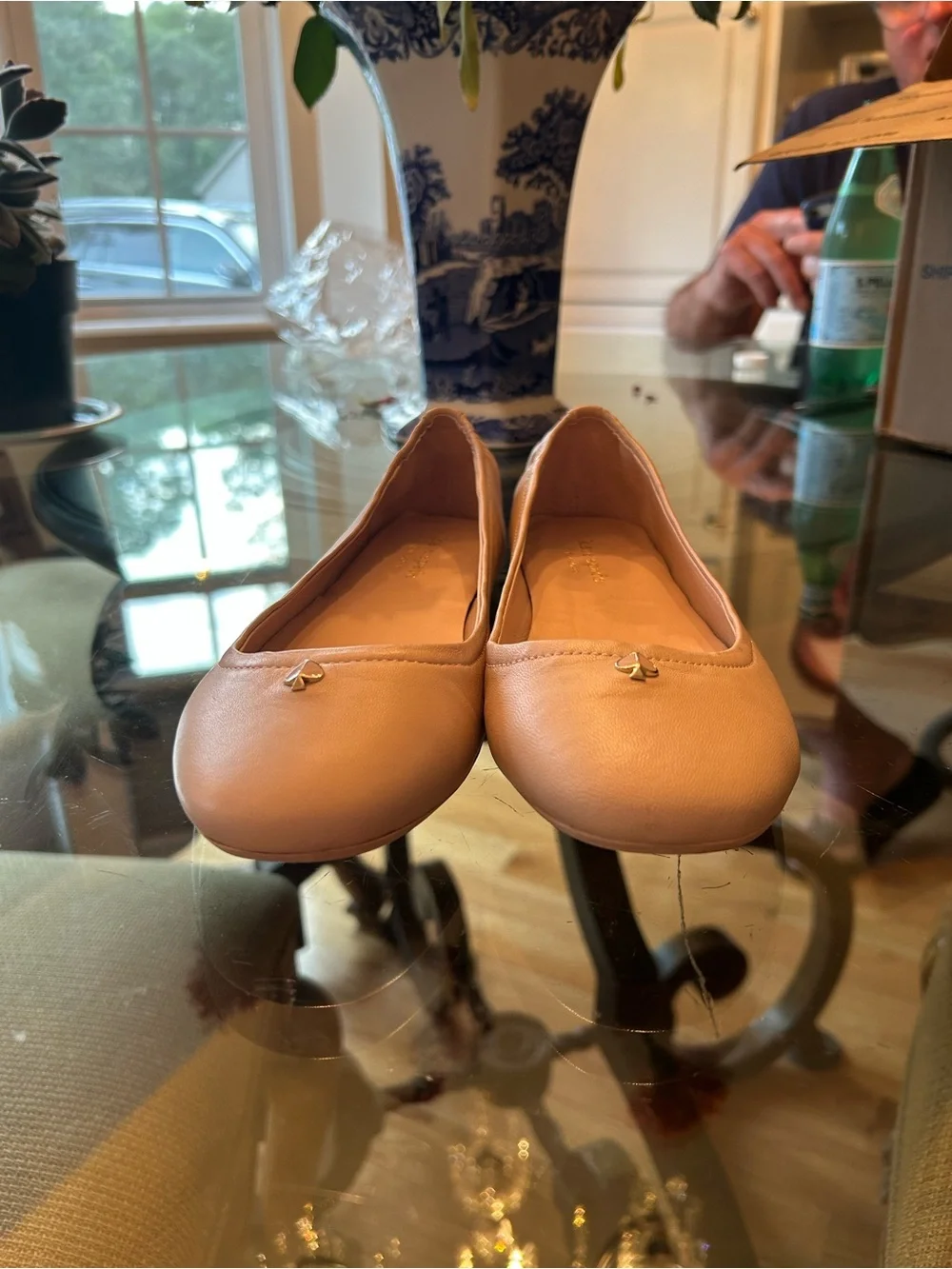 kate spade Pale Blush Kora Leather Ballet Flat